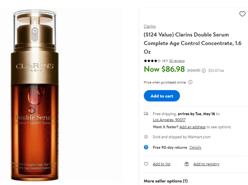 热卖！Clarins 娇韵诗 双萃精华 50ml