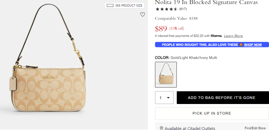 经典补货！Coach 蔻驰 Nolita 19 浅色老花麻将包