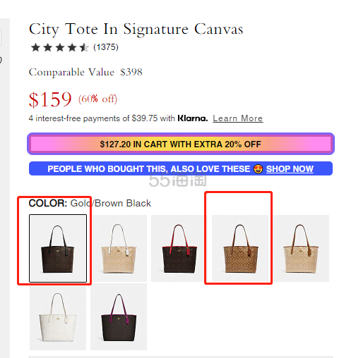 两款好价！Coach 蔻驰 City 老花托特包