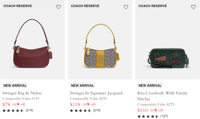 Coach Outlet 美国：Reserve 专柜下奥莱款上新！老花链条包0