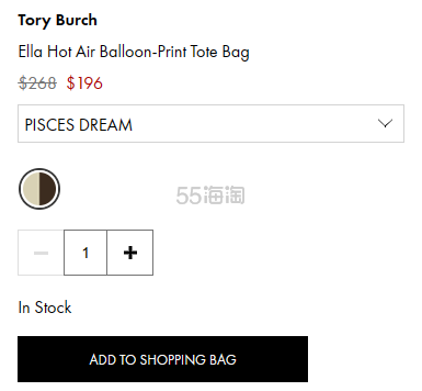 新款打折！Tory Burch Ella Printed 新款印花托特包