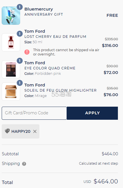 Bluemercury：送周年庆礼包！Tom Ford 汤姆福特品牌热卖