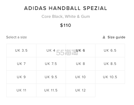 码数全！ADIDAS 阿迪达斯 HANDBALL SPEZIAL 德训鞋 黑白配色