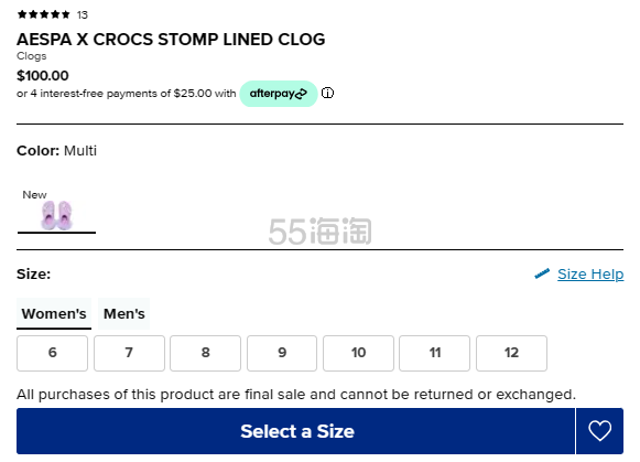 AESPA X CROCS 联名雪屋毛毛洞洞鞋