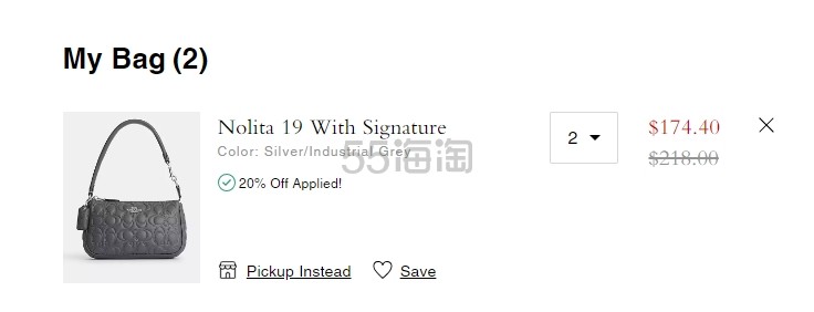 新款！Coach 蔻驰  Nolita 19 浮雕印花手拿包