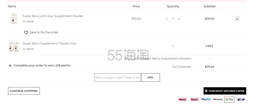 Perricone MD 裴礼康 超级浆果与巴西莓抗氧化果饮 6g*30条+赠同款2盒