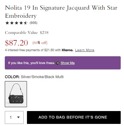 降价！Coach 蔻驰 Nolita 19 星星印花老花款麻将包