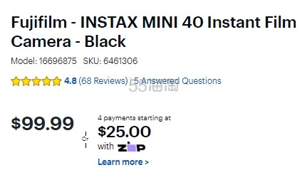 氛围感十足！Fujifilm 富士 INSTAX MINI 40 拍立得