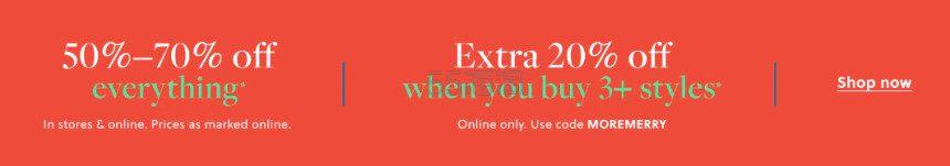 又捡漏！J.Crew Factory：全场服饰鞋履大促 低至5折起