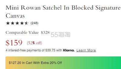 小降！Coach 蔻驰 Mini Rowan 波士顿奶茶色老花手提包