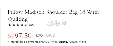 COACH 蔻驰 Pillow Madison 18小羊皮链条包 黑色/白色