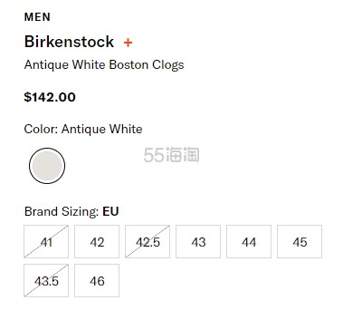 Birkenstock 白色绒面勃肯鞋 男士