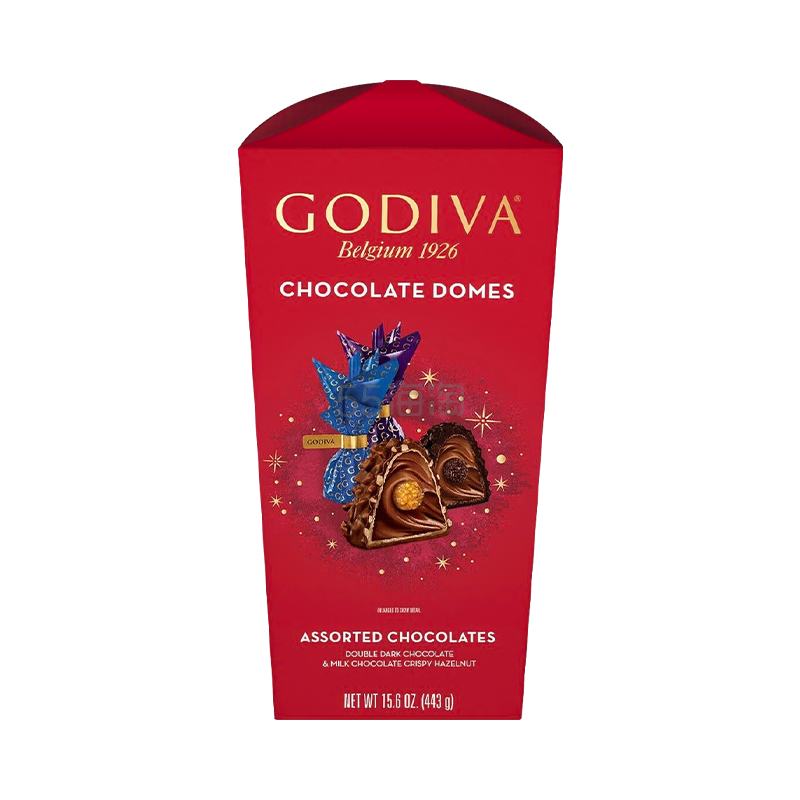 【包邮装】GODIVA 歌帝梵 榛子黑巧夹心巧克力红色礼盒 443g