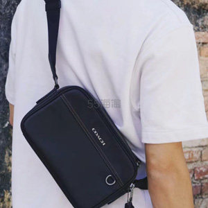 COACH 蔻驰 Graham 男士纯色斜挎包