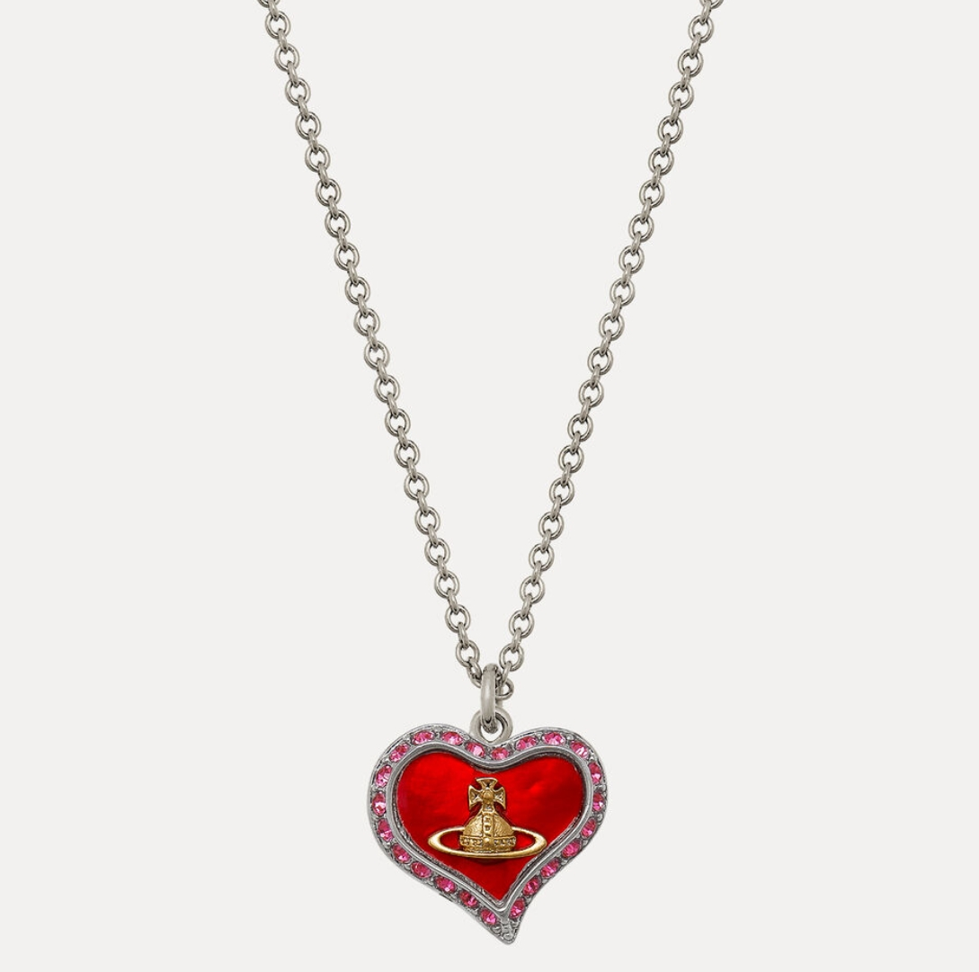 新品速递！Vivienne Westwood 西太后石榴红贝母爱心项链