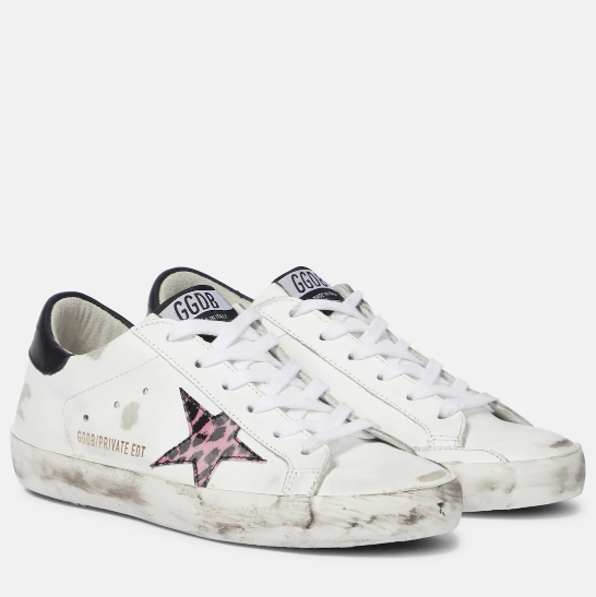 GOLDEN GOOSE Super-Star 豹纹星黑尾脏脏鞋
