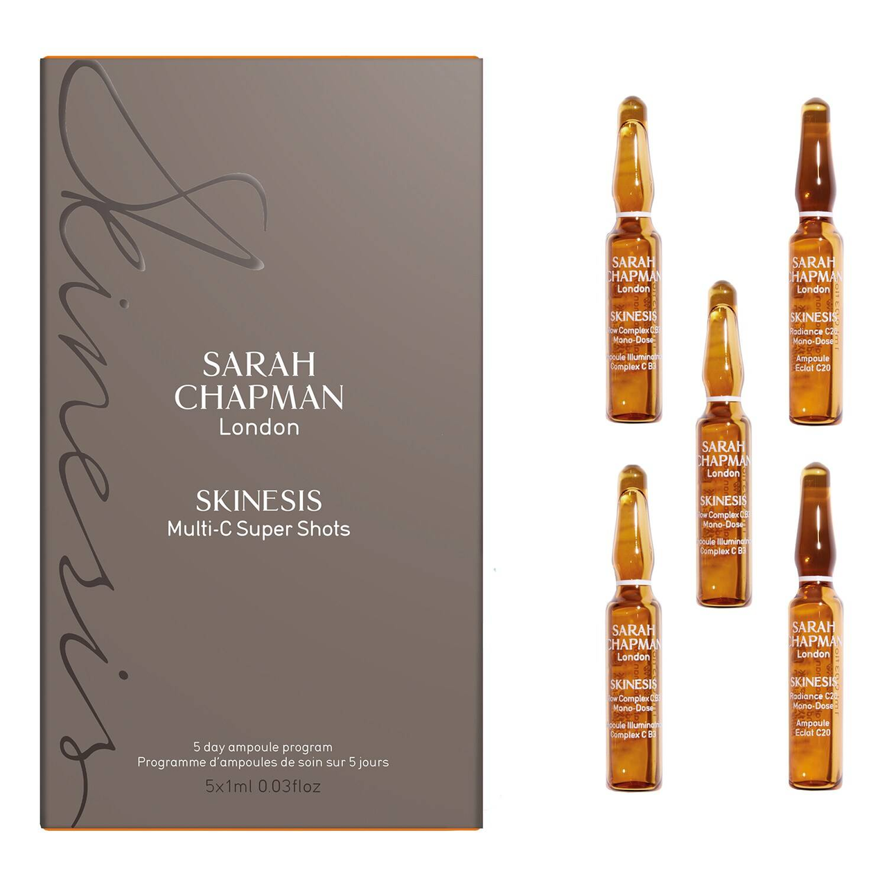 【单件含税】Sarah Chapman 烟酰胺维C面部提亮安瓶精华液 5x1ml