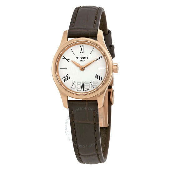 TISSOT 天梭 Tradition 系列 白色表盘女士皮革手表