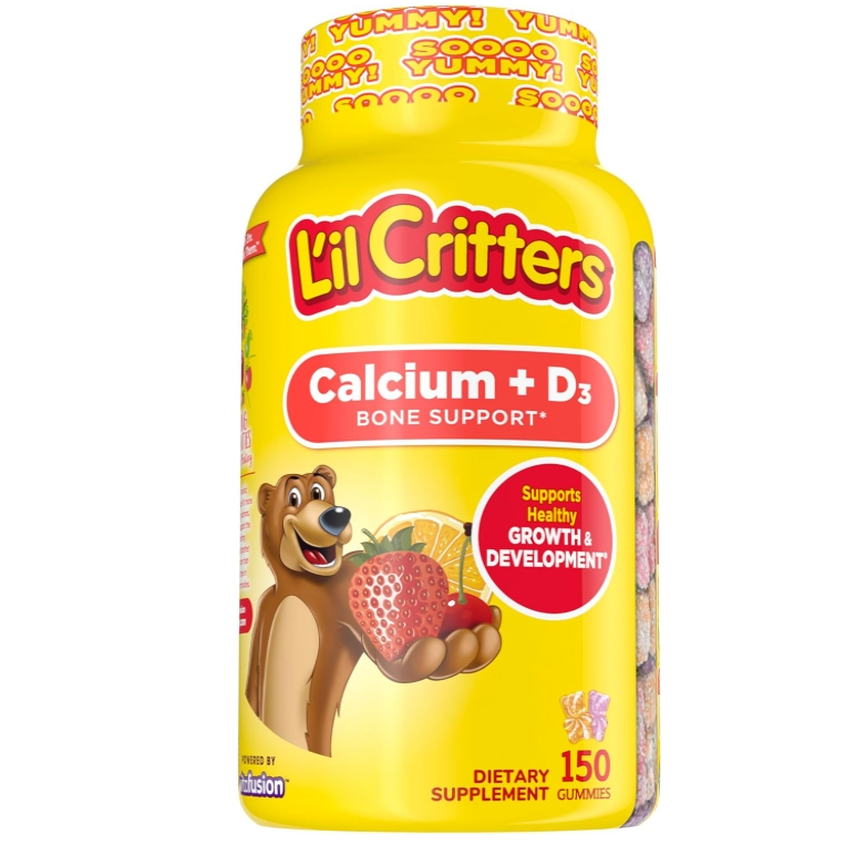 【含税直邮】L'il Critters 丽贵 小熊糖 维生素D加钙150粒