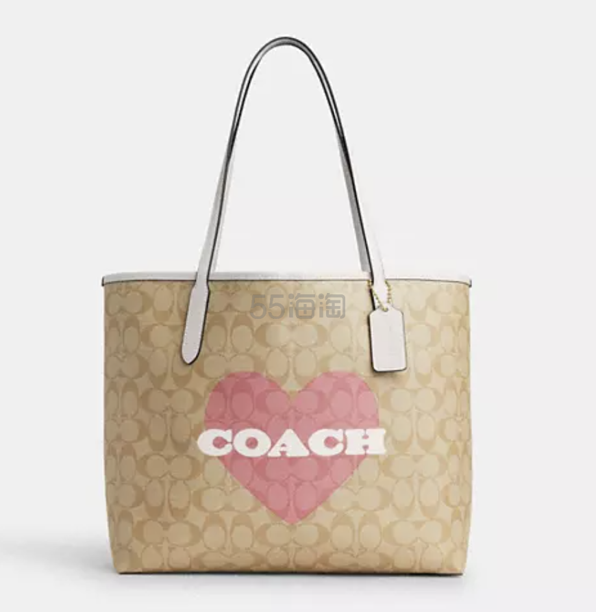 COACH 蔻驰 City logo爱心款托特包
