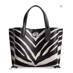 Coach 蔻驰 Willow 24 托特包 斑马纹