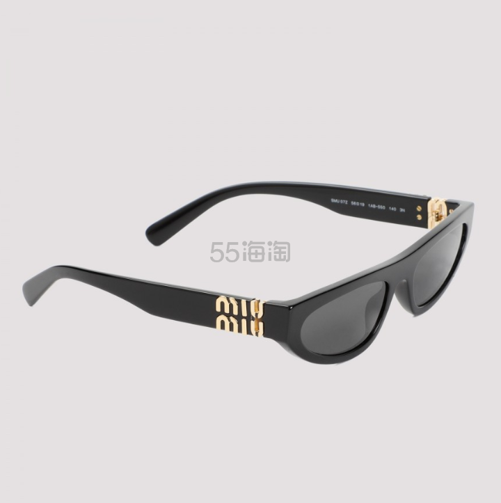 定价优势！Miu Miu 黑金字母logo墨镜