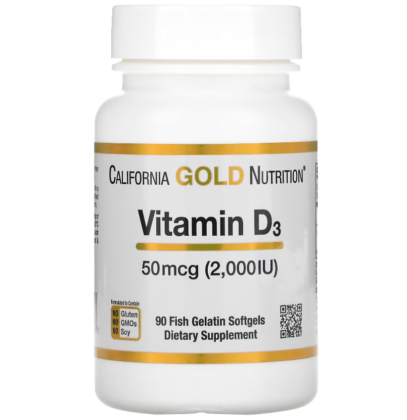 California Gold Nutrition, 维生素 D3，50 微克 90 粒