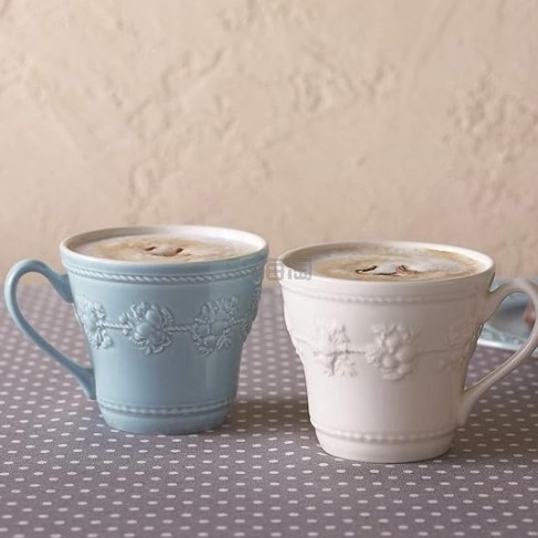 【含税直邮】Wedgwood 欢宴系列 马克杯 象牙色 蓝色 对装 S8951100013