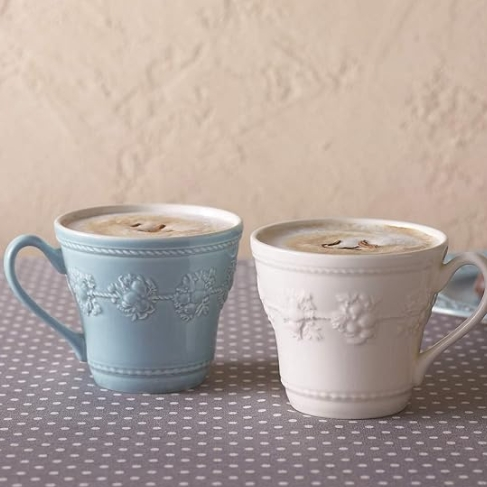 【含税直邮】Wedgwood 欢宴系列 马克杯 象牙色 蓝色 对装 S8951100013