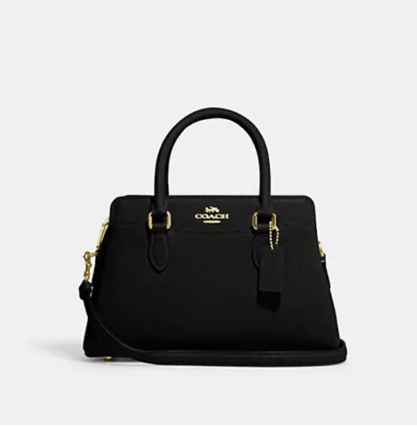 Coach 蔻驰 Mini Darcie Carryall 纯黑色戴妃包