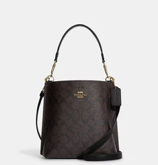 Coach 蔻驰 Mollie 22 深棕色老花水桶包