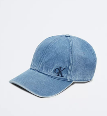 满额8折！Calvin Klein Embroidered Logo 水洗牛仔深色棒球帽