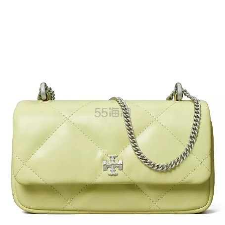 Tory Burch 汤丽柏琦 Mini Kira Diamond 斜挎包 梨绿色