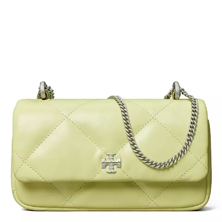 Tory Burch 汤丽柏琦 Mini Kira Diamond 斜挎包 梨绿色