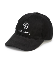 刘雯同款！Anine Bing 黑色Logo棒球帽
