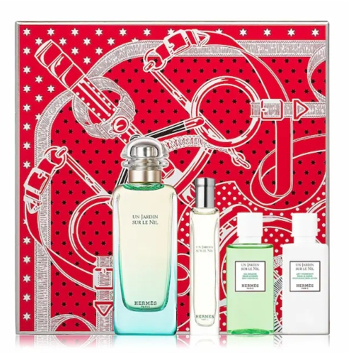 Hermes 爱马仕 尼罗河花园中性香水EDT100ml+EDT15ml+身体乳40ml+沐浴露40ml