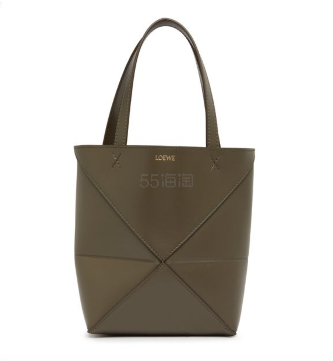 马思纯同款！Loewe 卡其绿 Mini Puzzle Fold 托特包