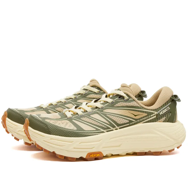 热卖！END. x Hoka One One 'Overland' Mafate Speed 2 运动鞋 #Chive&Flan