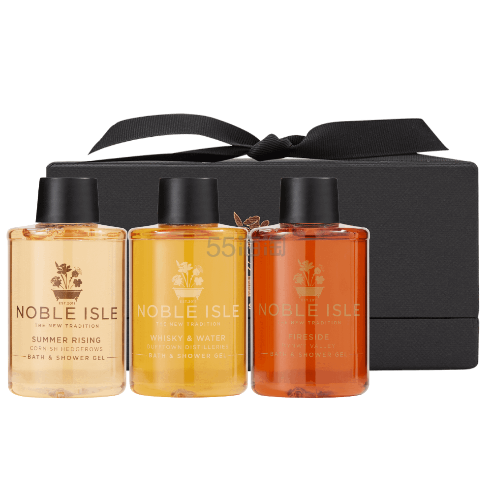 【单件含税】Noble Isle 温暖木香沐浴露身体乳三件套装 3 x 75ml