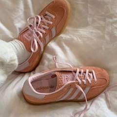 蹲补码！Adidas 阿迪达斯 Originals Gazelle 麂皮蜜桃粉中性款板鞋
