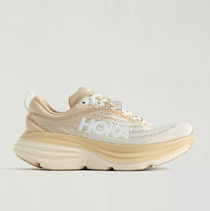 李现同款！Hoka Bondi 8 奶茶色运动鞋