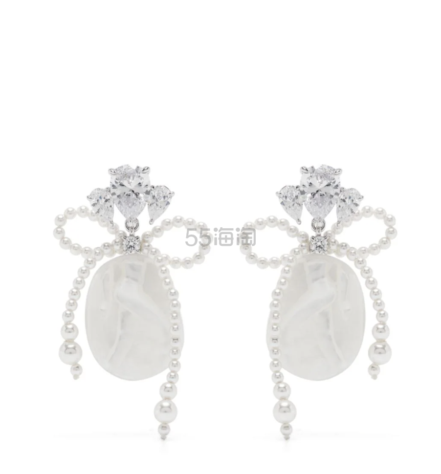 Hanni同款！Shushu/Tong Yvmin 联名款少女浮雕蝴蝶结耳钉