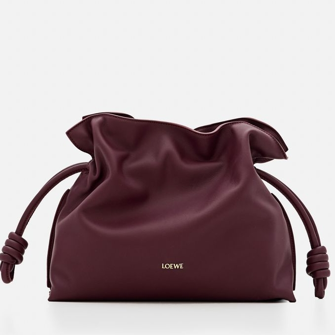 LOEWE 罗意威 FLAMENCO 牛皮酒红色福袋