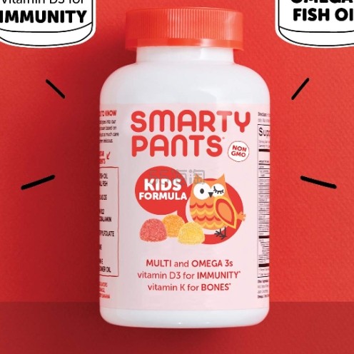 【含税直邮】SmartyPants 儿童多种复合维生素软糖120颗