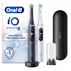 Oral-B 欧乐B 成人智能电动牙刷情侣套装IO8 黑色+白色