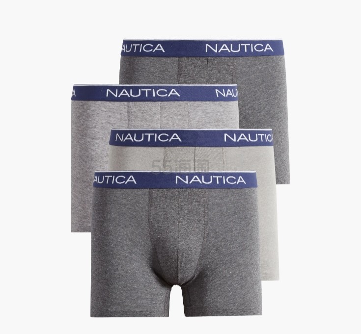 Nautica 男款平角内裤4条装