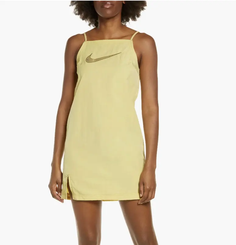 Nike 耐克 Swoosh 黄色吊带裙