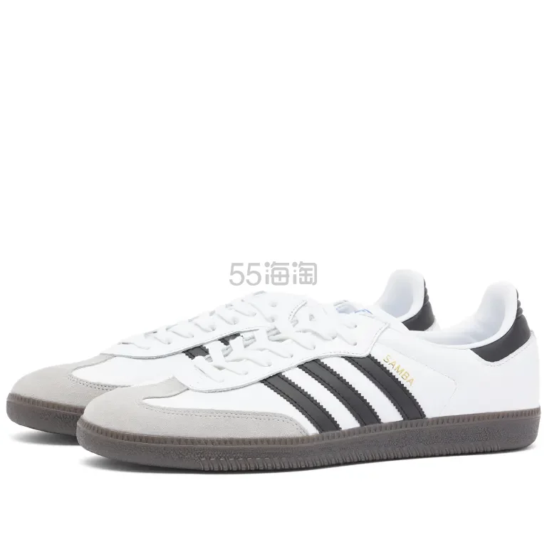 之前$79！Adidas 阿迪达斯 Samba OG 运动鞋 白底黑杠