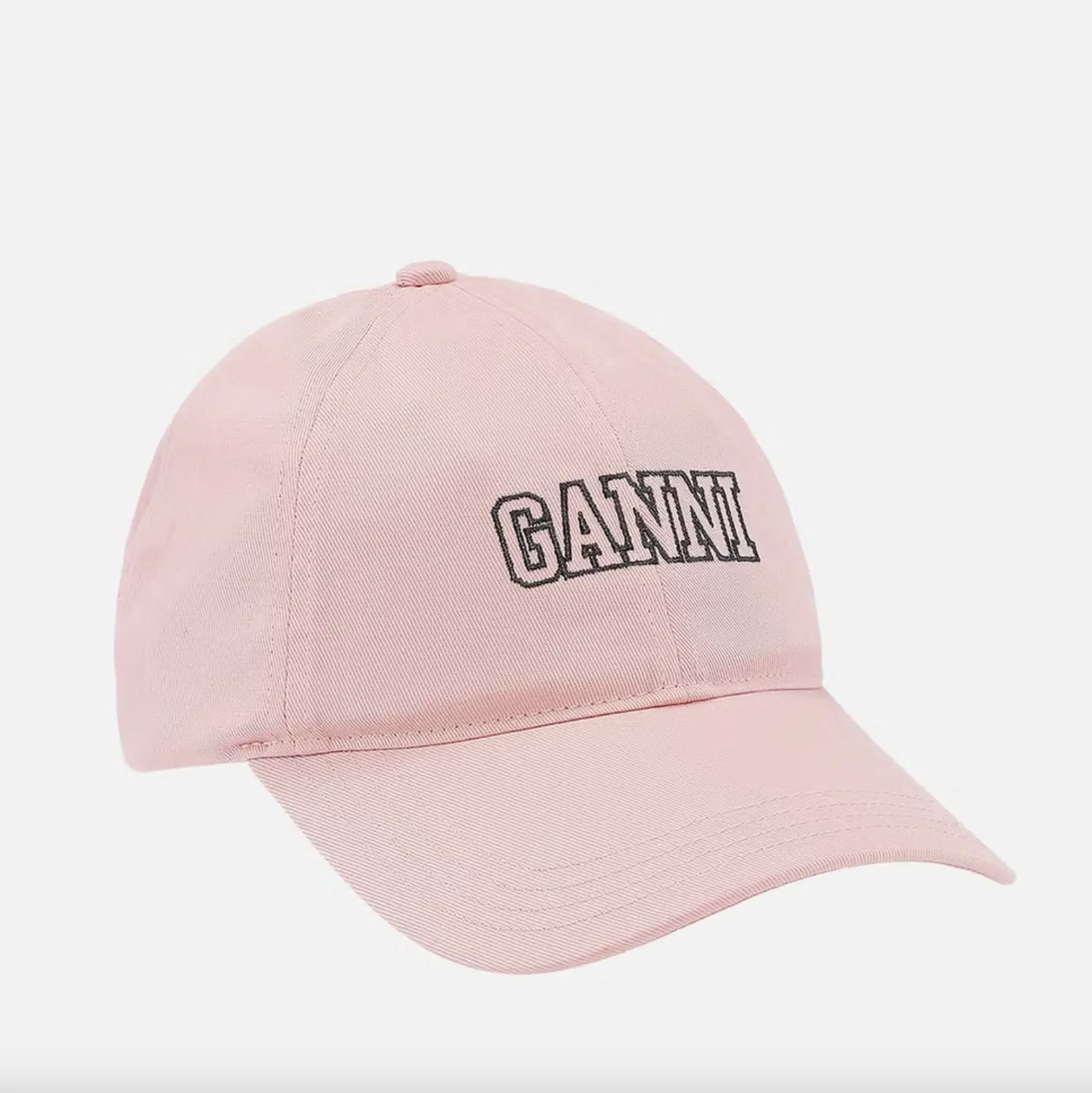 Ganni Logo 粉色棒球帽