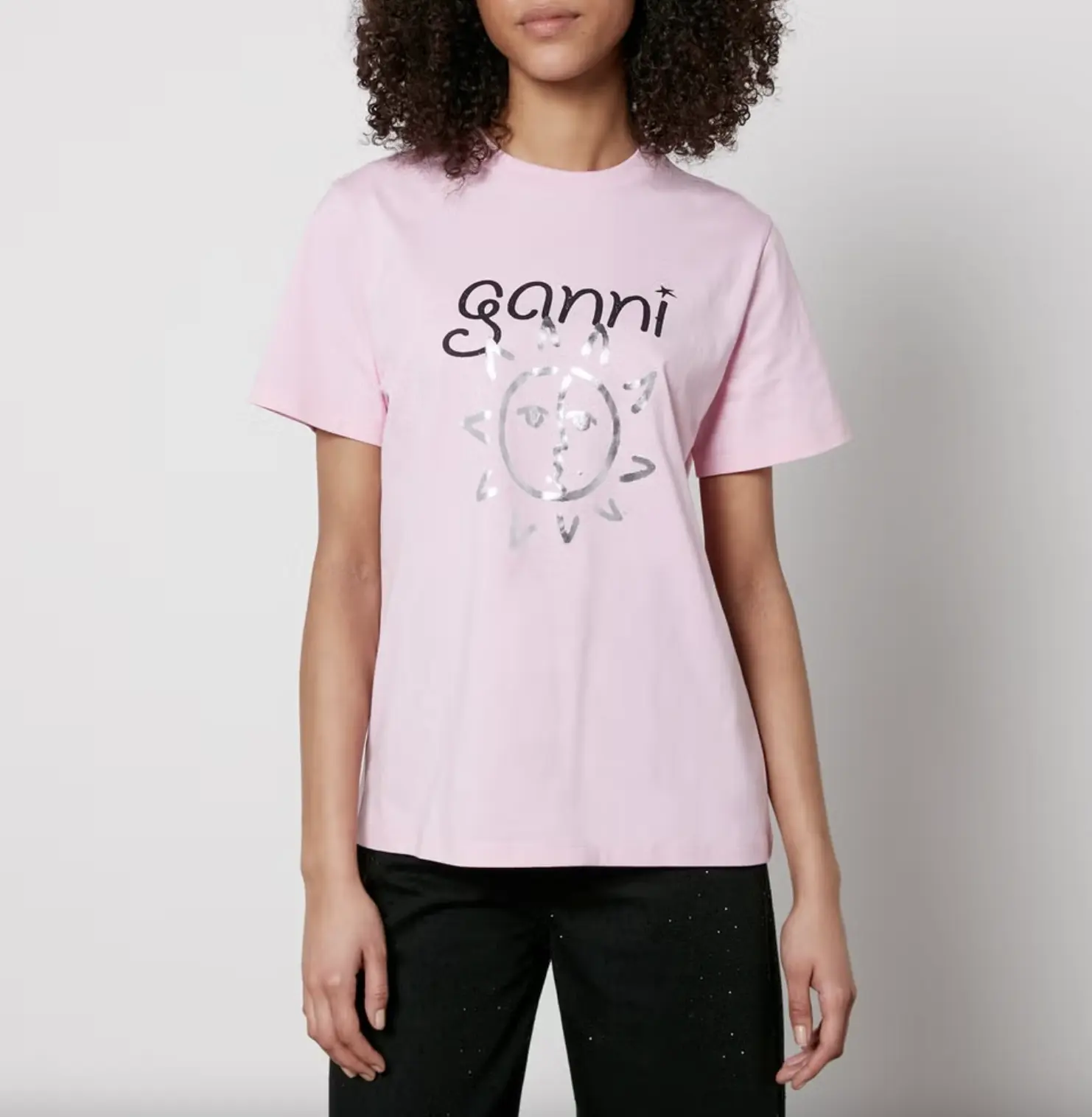 Ganni Sun Relaxed 粉色T恤